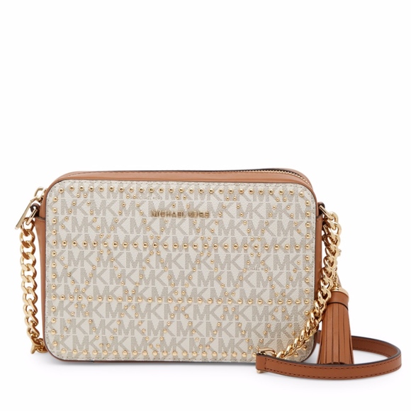 MICHAEL Michael Kors Handbags - Michael Kors Ginny Medium Studded Camera Bag